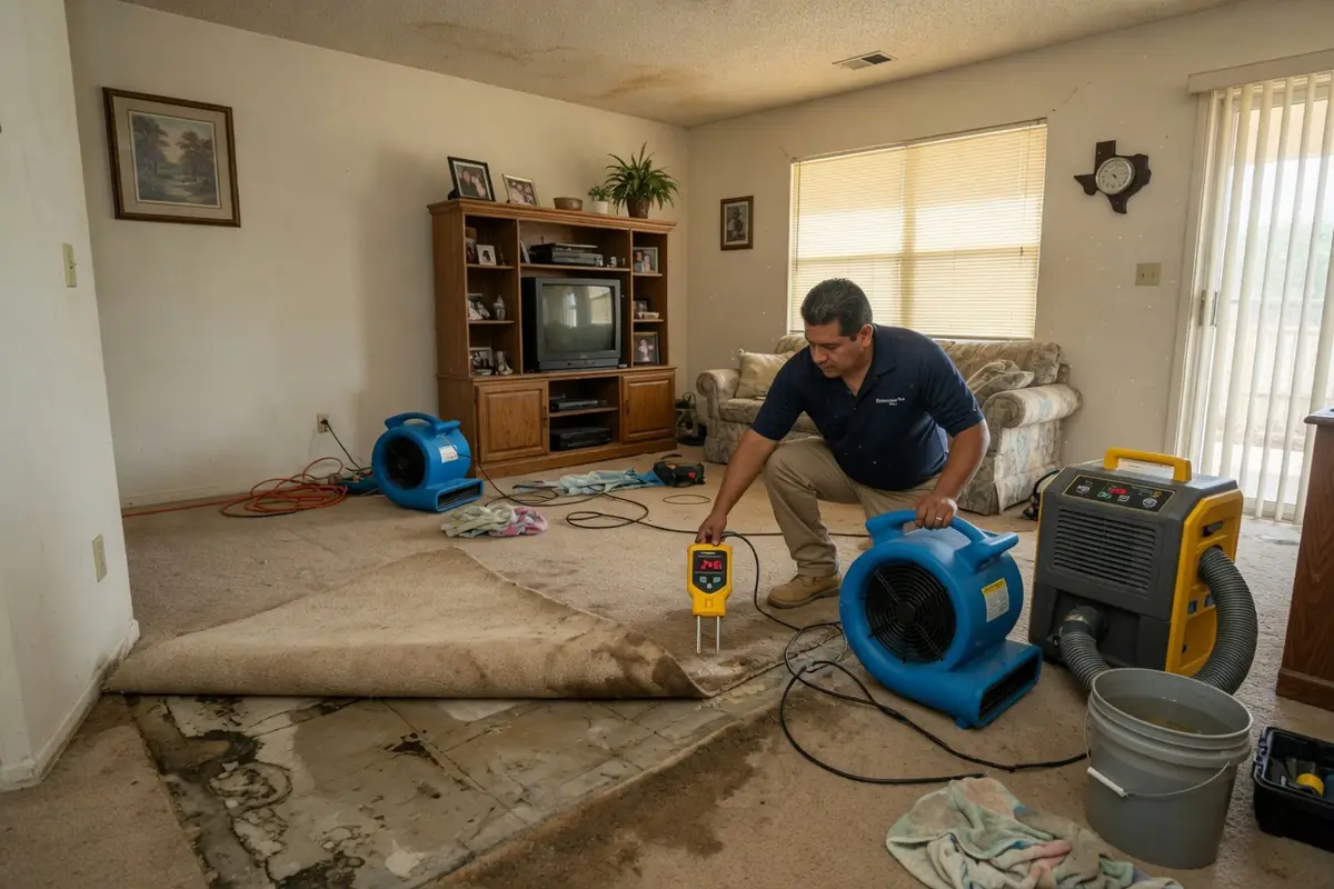 Emergency Water Damage Restoration Odessa TX, LLC crew at work
